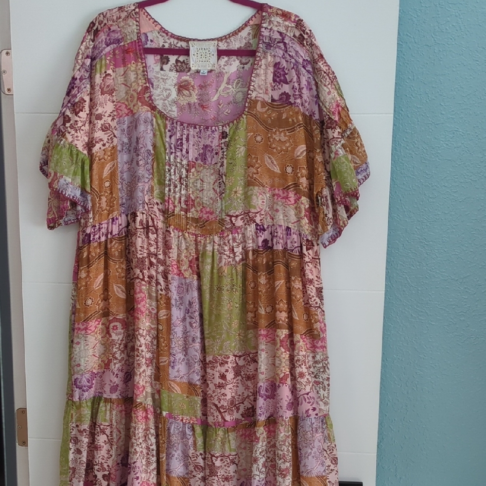 Johny Was Lightweight Lined Patchwork Bohemian Fl… - image 1